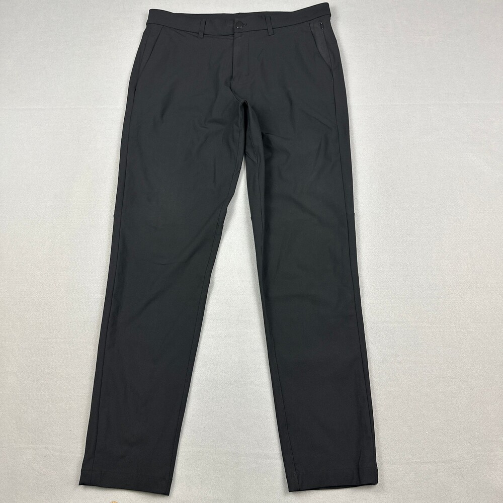 Lululemon Pants Men 34 Black Solid Commission Slim Straight Leg Chino Athleisure